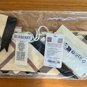 Burberry large vintage reverse lining silk skinny scarf